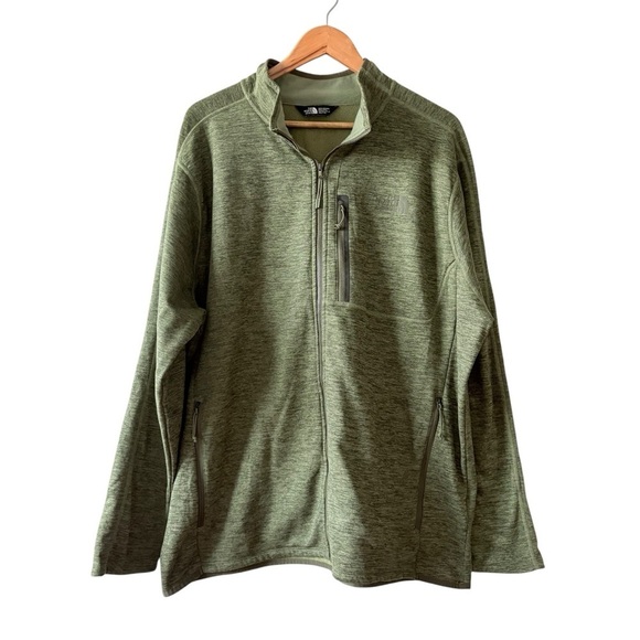 The North Face Army Green Full-Zip Fleece Jacket - Picture 1 of 11